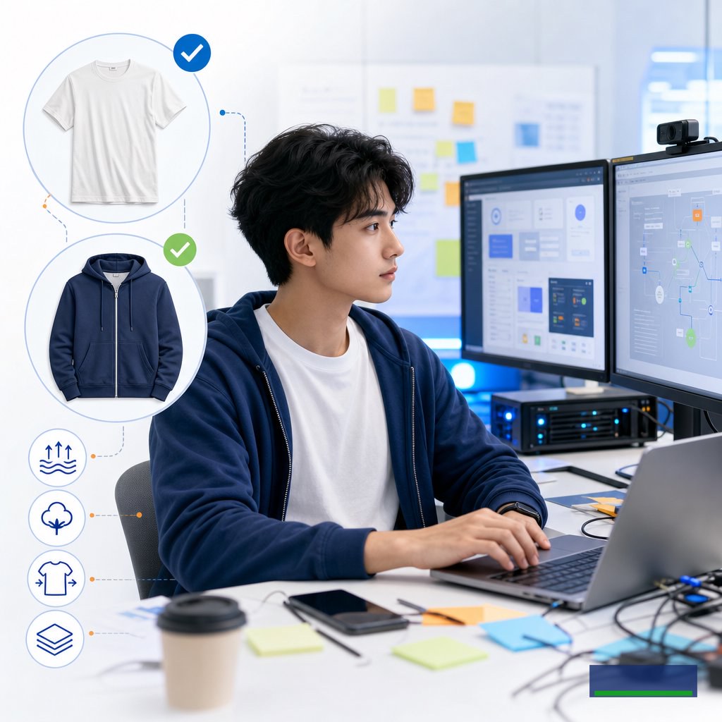 Đi hackathon 24 giờ: chọn áo thun nam form vừa cotton và layer hoodie zip sao cho thoải mái
